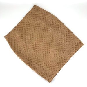 Isaac Mizrahi Live Tan Laser Cut Knee Length Skirt, 16